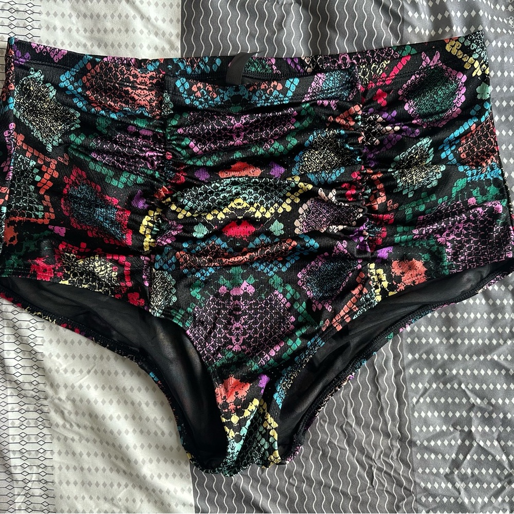 Torrid Multicolor Snakeskin Bikini Bottoms